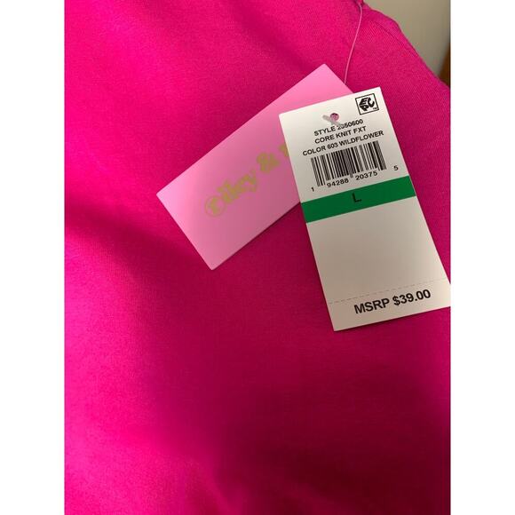 NWT Riley & Rae Hot Pink Soft Lightweight Sleeveless Turtleneck- Size L - Picture 3 of 6